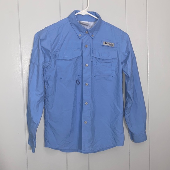 Columbia Outdoors PFG Boy’s Youth Long Sleeve Button Up Fishing Shirt M 10/12 - Picture 2 of 10